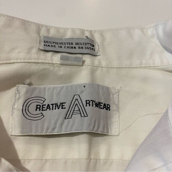 Creative Artwear Hand Painted Button Down Shirt Signed By Artist Women's M - Picture 6 of 16